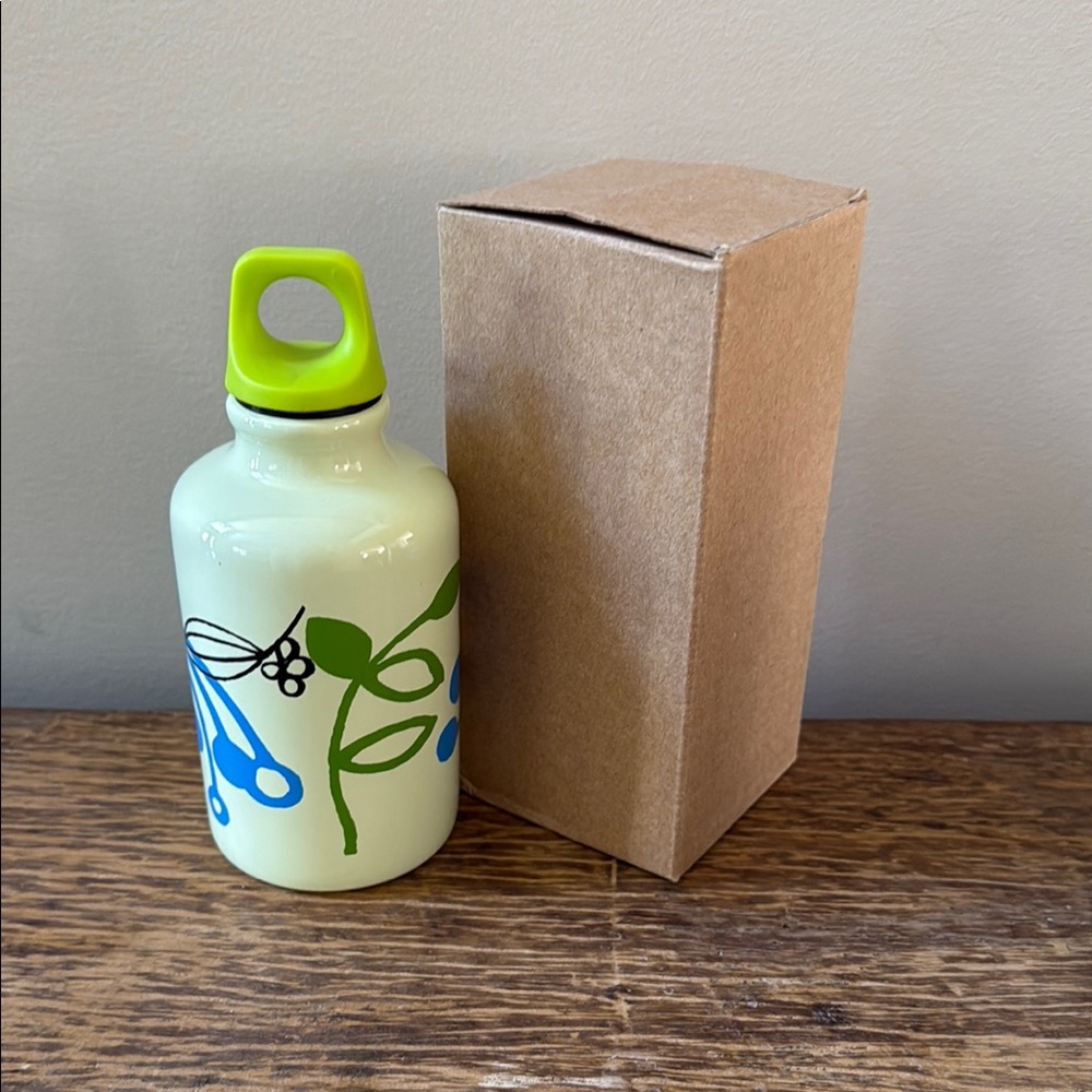 Shinzi Katoh Japanese Design Green and Blue Paradise 10 ounce Water Bottle NEW